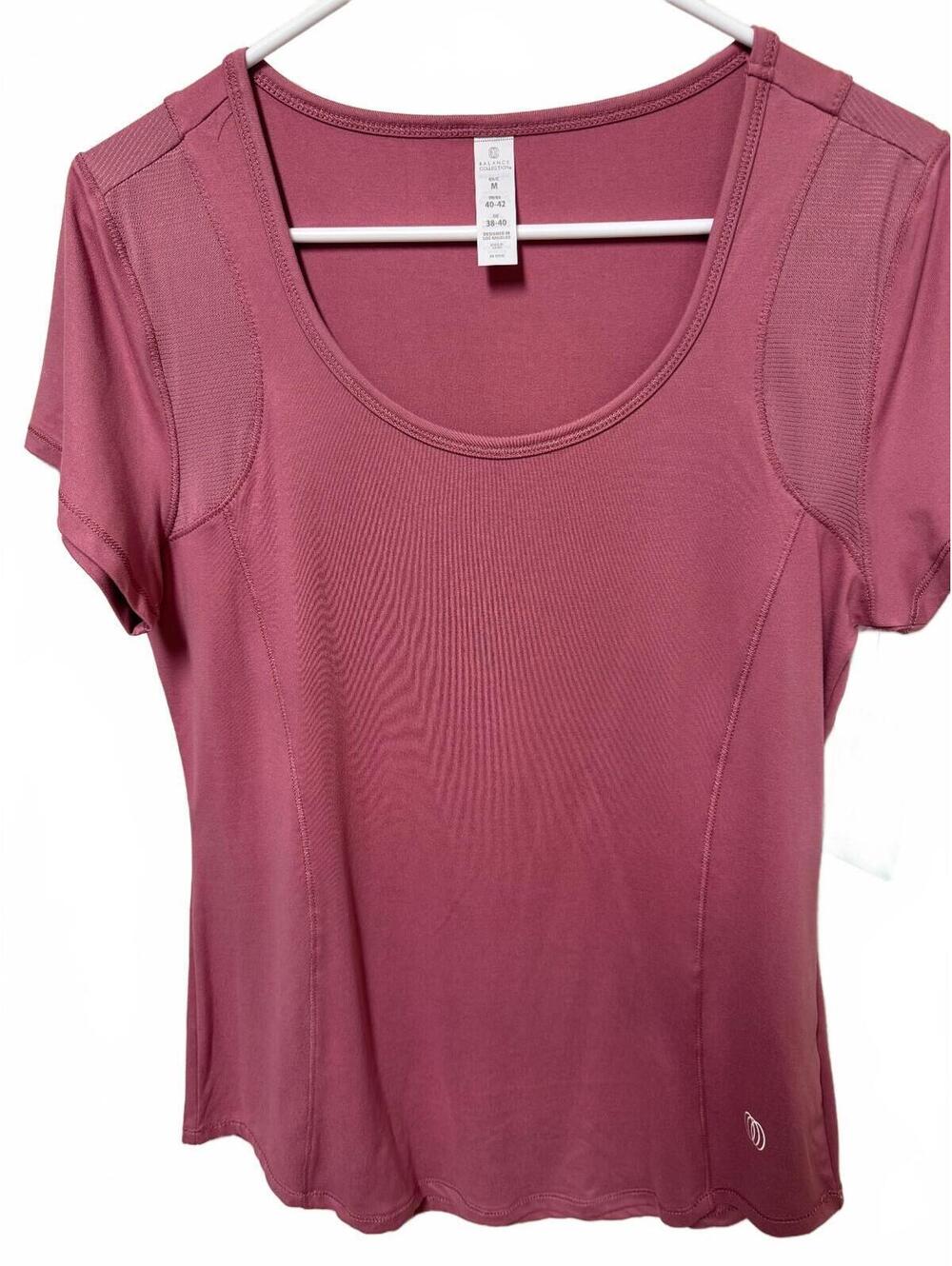 Balance Collection Short Sleeve Top Rose Pink Medium NWT